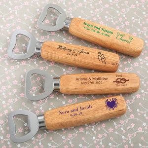 Personalized Wood Bottle Opener Favors