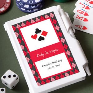 Casino Themed Personalized Notebook Favors